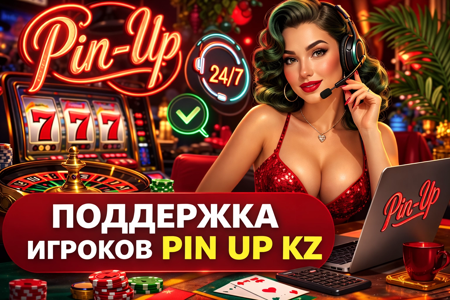 Поддержка игроков Pin Up KZ